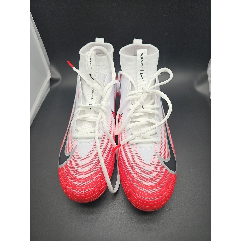 Nike Zoom Air Vapor Pro 1 Football Cleats White Red FB3298-102 Men's Size 8.5 - Picture 5 of 6